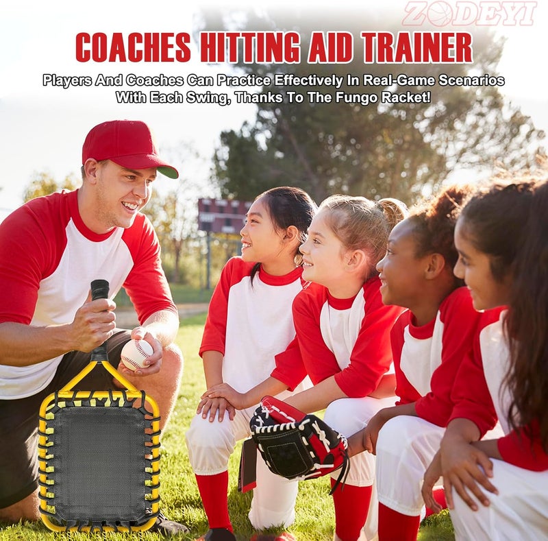 ZODEYI Baseball Racket for Fly Balls, Grounders, and Line Drives - Softball/Baseball Fungo Bat for Coaches and Parents to Help with Auxiliary Training - Attach a Racket Bag and Winding Tape - Image 5